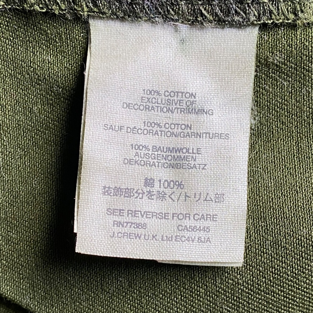 J. Crew green twill utility short swing field jacket Size M - Picture 12 of 13
